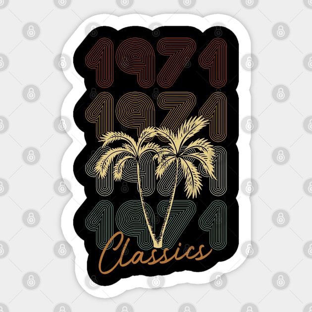 1971 Classics Retro Sticker by Cooldruck